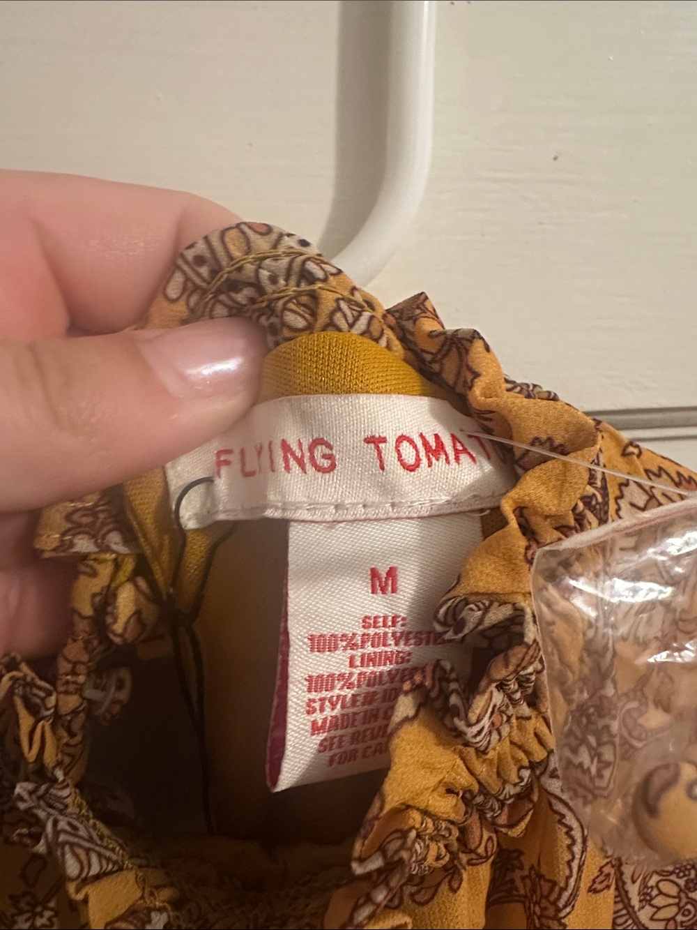Flying Tomato Mustard Paisley Tiered Maxi Dress - Picture 2 of 2